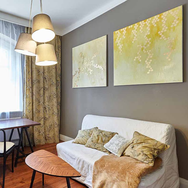 Kompozycje miodowe we wnętrzu