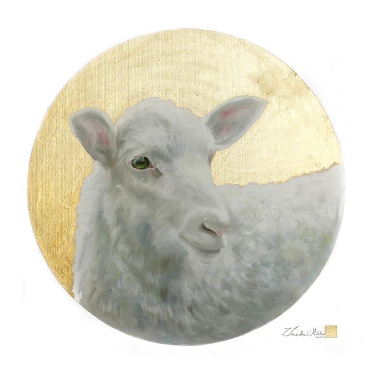 Baranek, 60/60 cm, olej na płótnie, 2019r.