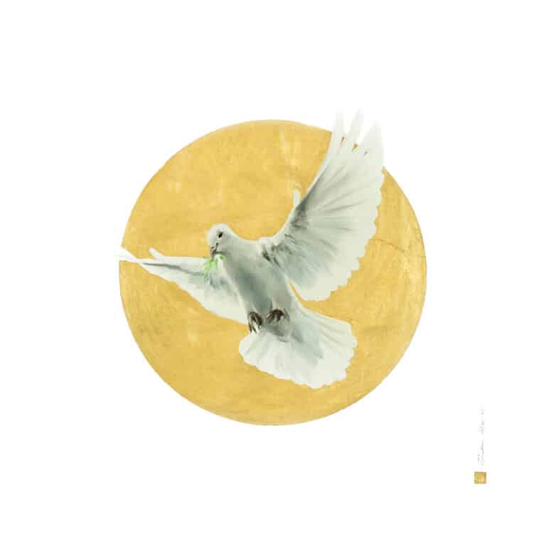 Gołębica, 90/90 cm, olej na płótnie, 2018r.