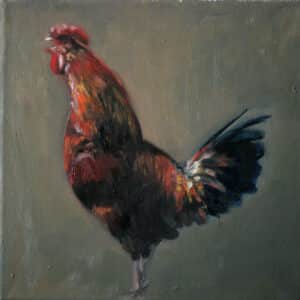 Kogut, 30/30 cm, olej na płótnie, 2013r.