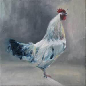 Kogut, 30/30 cm, olej na płótnie, 2013r.
