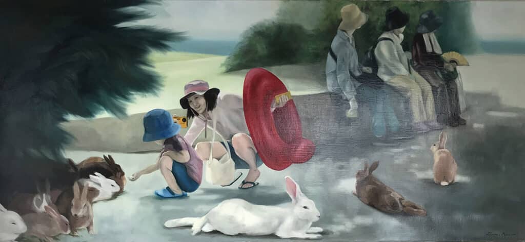 Trzy etapy w życiu kobiety, 90/195 cm, olej na płótnie, 2016r.