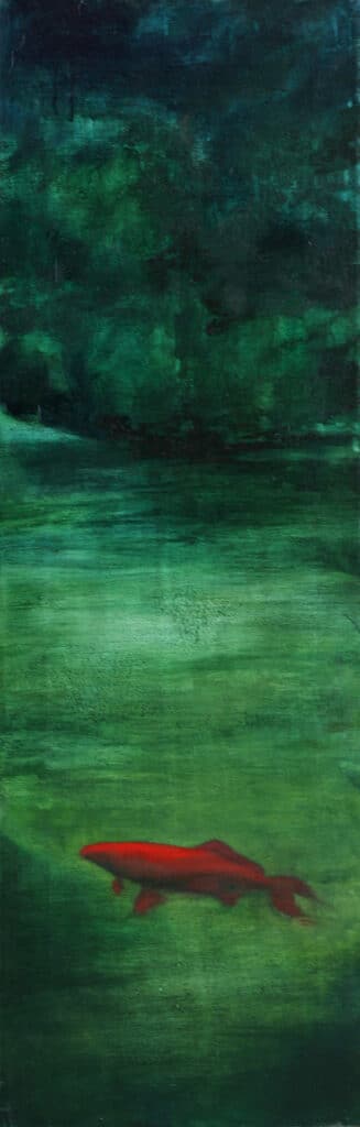 Bez tytułu, 40/120 cm, olej na płótnie, 2011r.