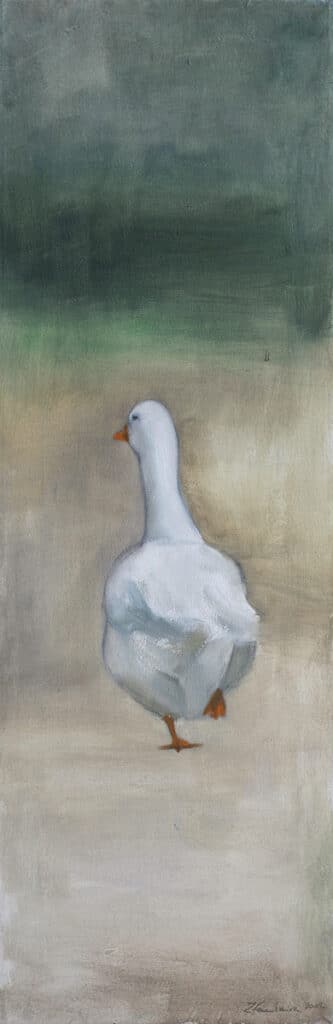 Bez tytułu, 40/120 cm, olej na płótnie, 2011r.