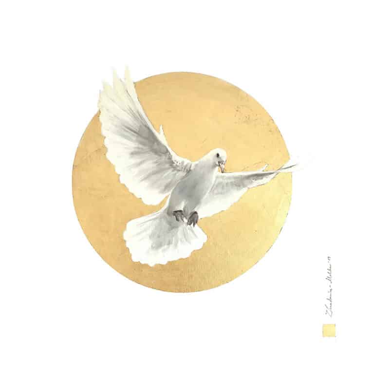 Gołębica, 60/60 cm, olej na płótnie, 2018r.