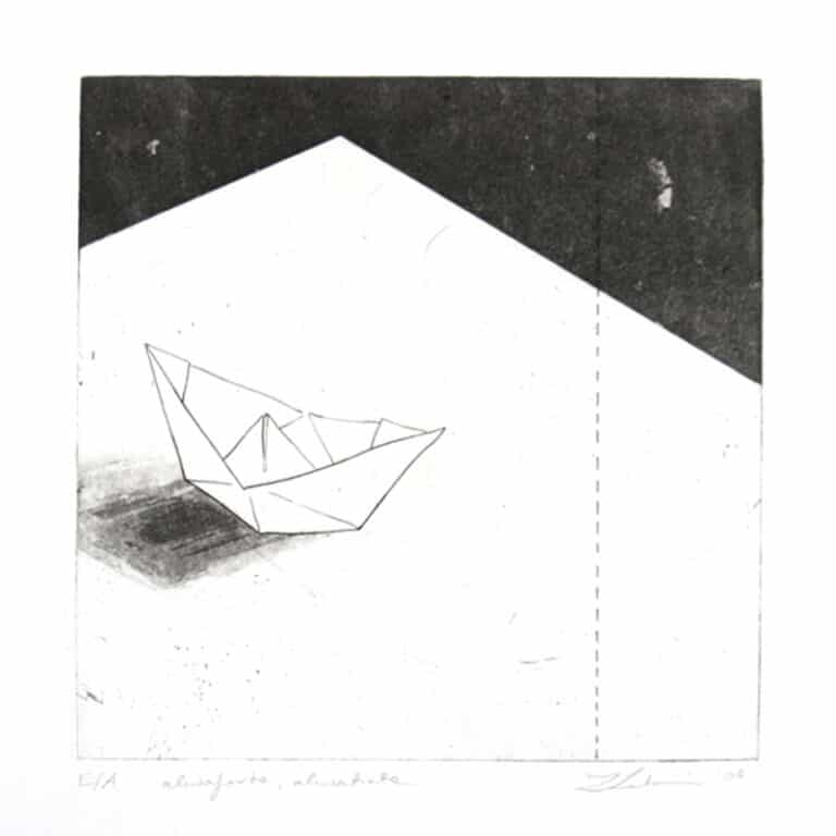 Łódki 2, 20/20 cm, akwaforta, akwatinta, 2006r.