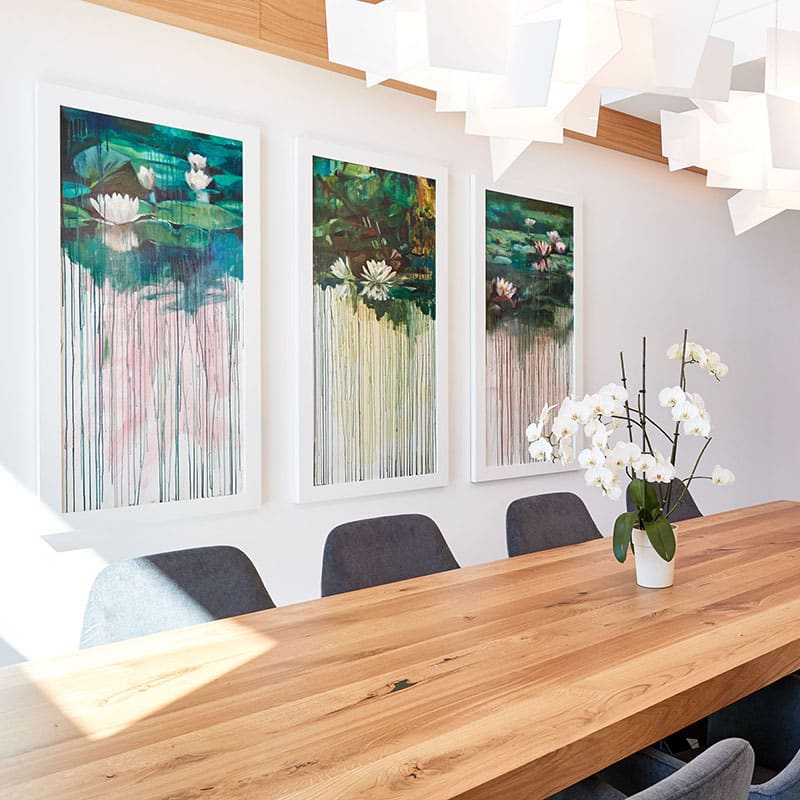 malarstwo nenufary we wnetrzu