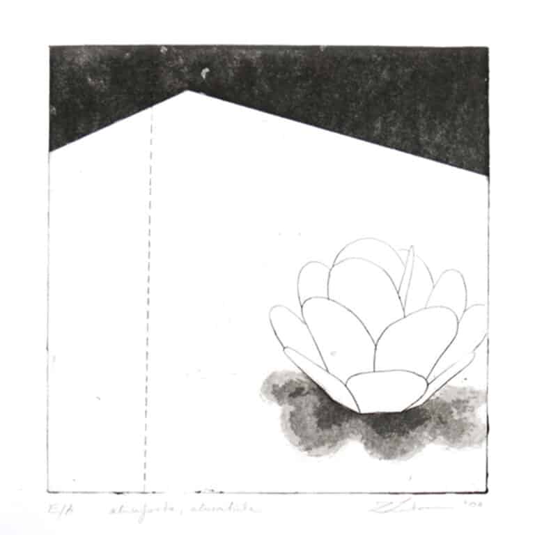 Nenufary 2, 20/20 cm, akwaforta, akwatinta, 2020r.