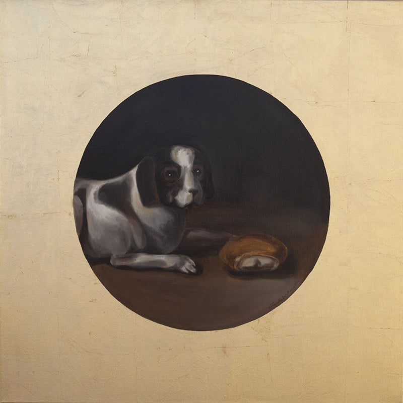 Pies Św.Rocha, 80/80 cm, olej na płótnie, 2020r.