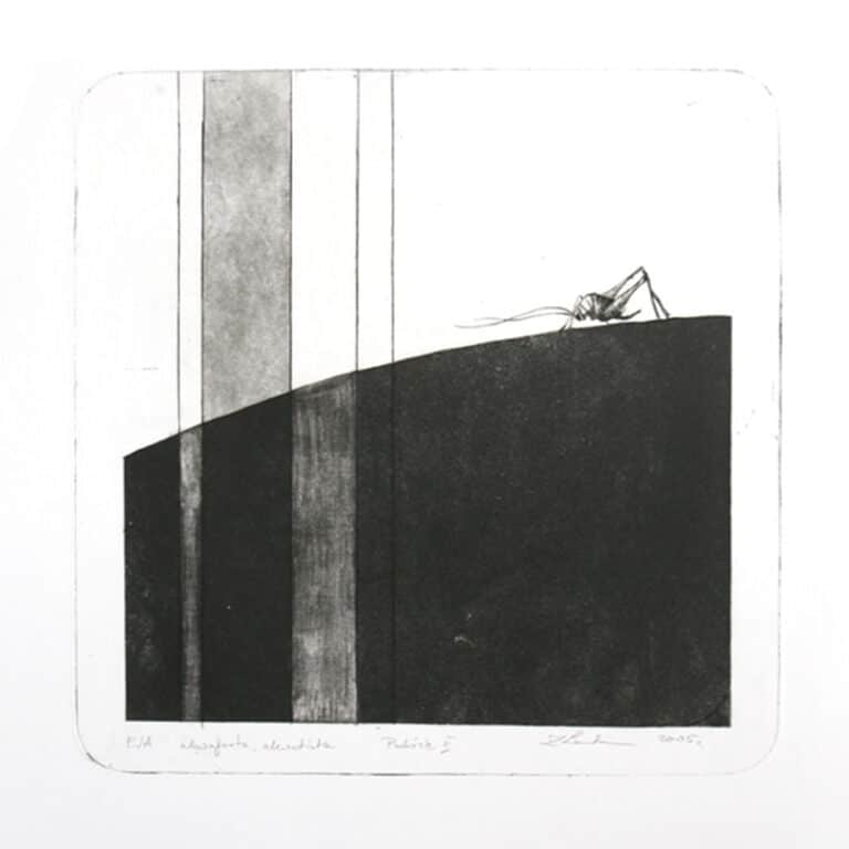 Podróże 3, 30/30 cm, akwaforta, akwatinta, 2005r.