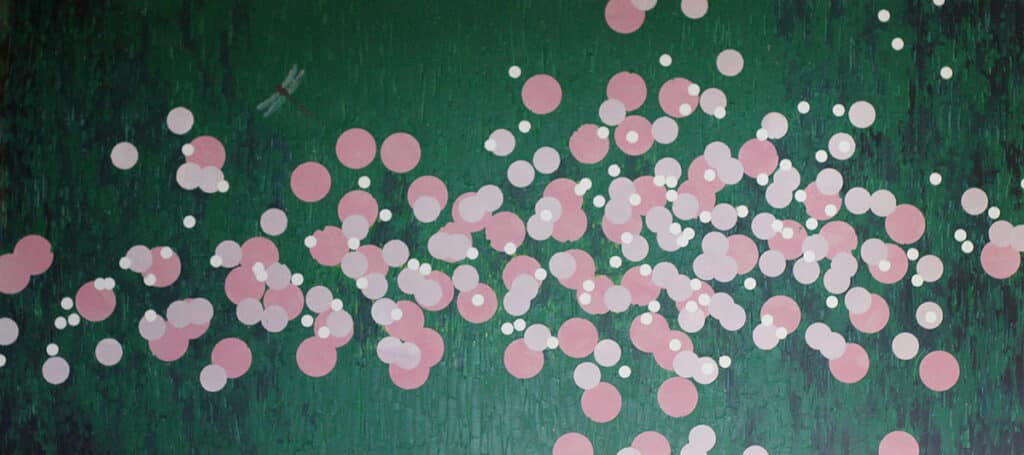 Wiśniowy sad, 90/195 cm olej na płótnie, 2014r