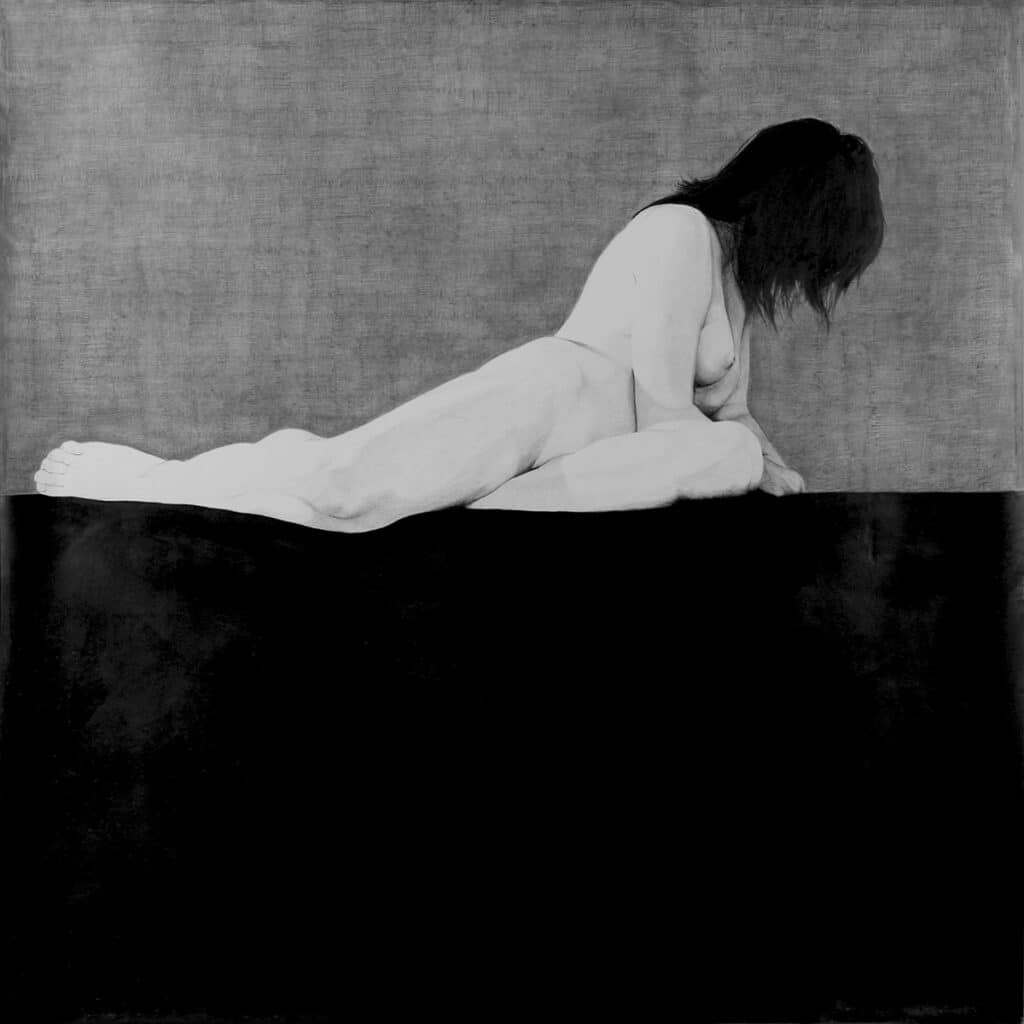 Wznosząc się, rysunek ołówkiem na papierze, 150/150 cm, 2008r.