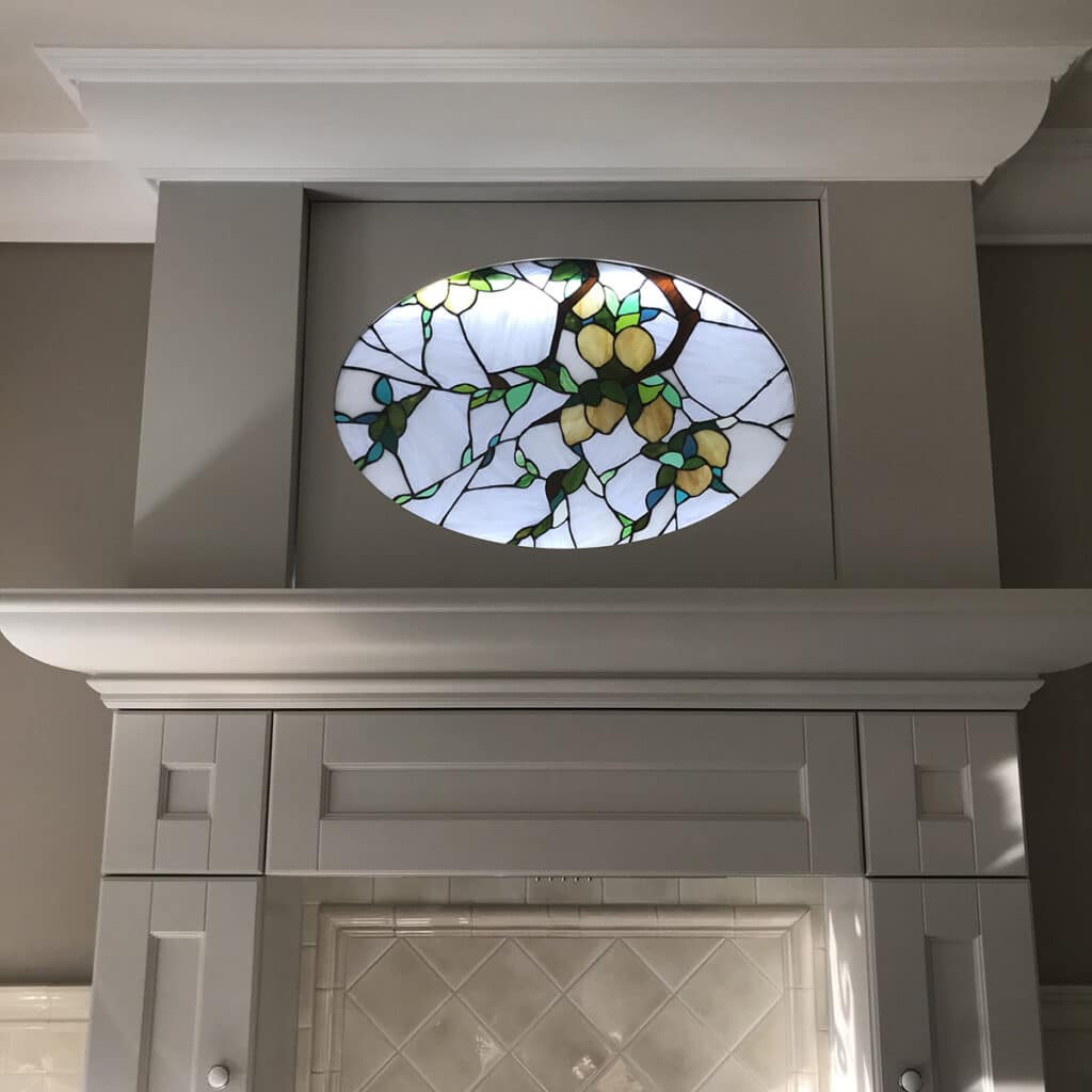 Cytryny, 50/90 cm, witraż, 2020r.