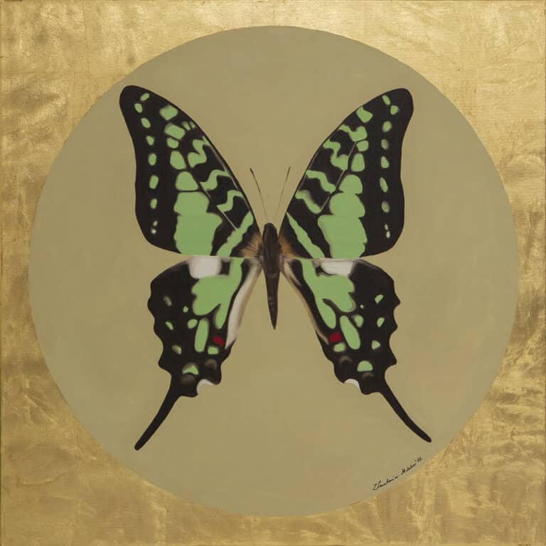 Graphium antheus, olej na płótnie, 90/90cm, 2022r.