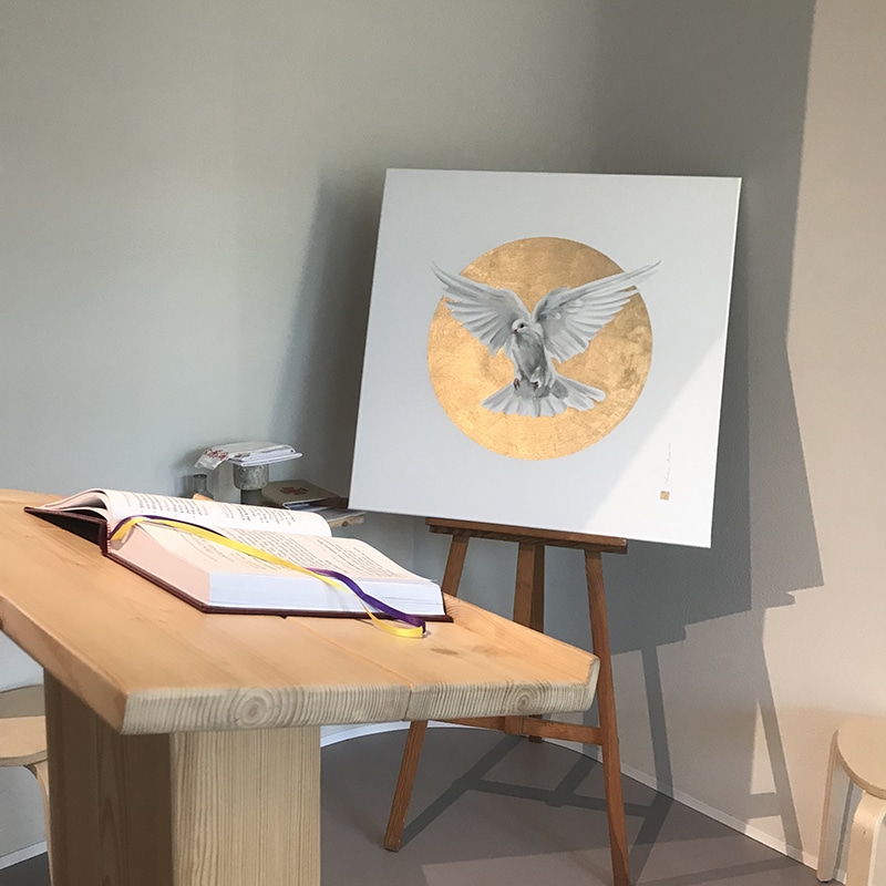 Parafia łacina, kaplica, obraz Gołębica