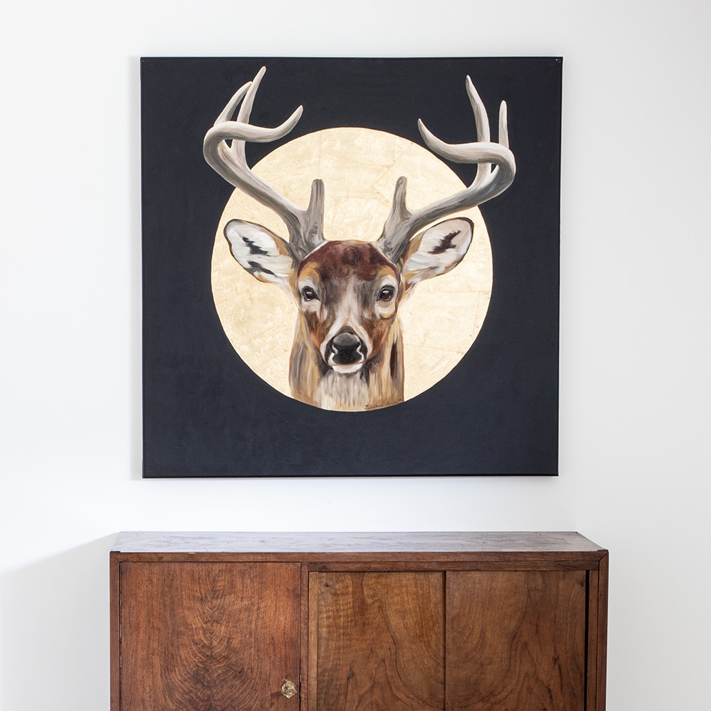 Jeleń - obraz olejny - obrazek 3