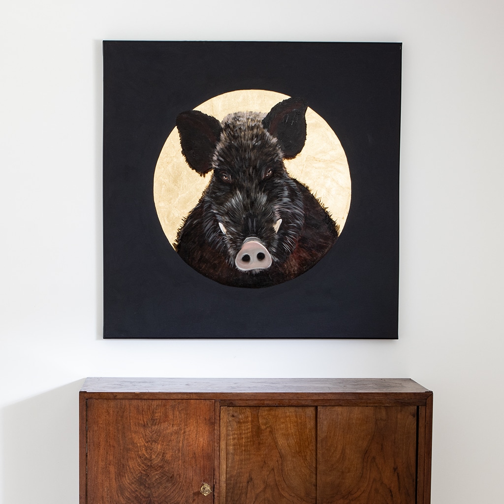 Dzik - obraz olejny - obrazek 3