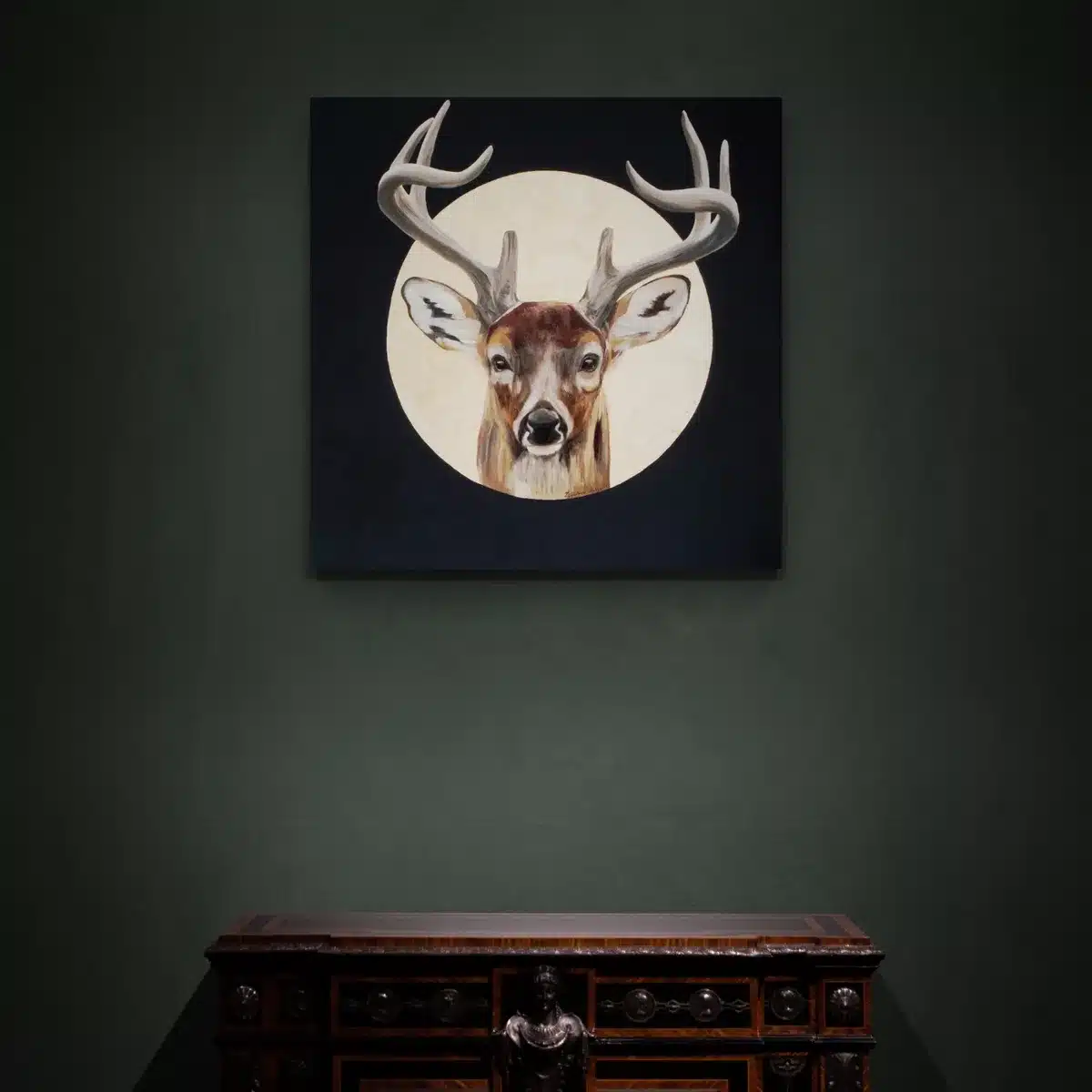 Jeleń - obraz olejny - obrazek 2