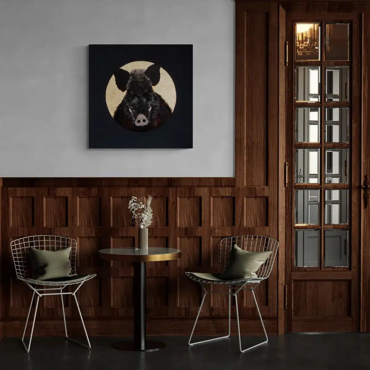 Dzik - obraz olejny - obrazek 4