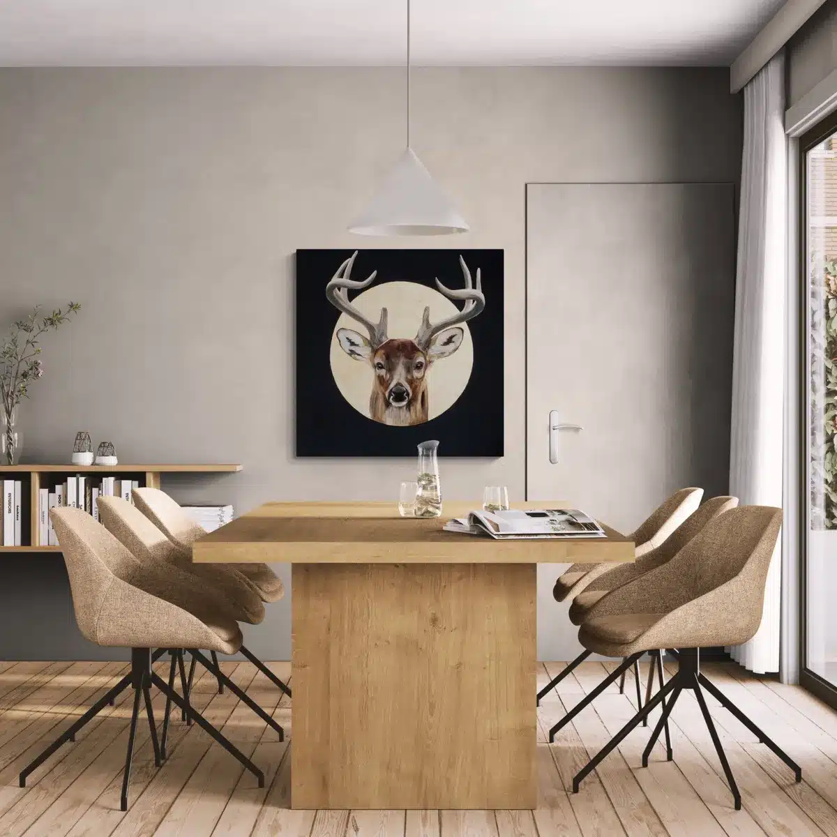 Jeleń - obraz olejny - obrazek 4