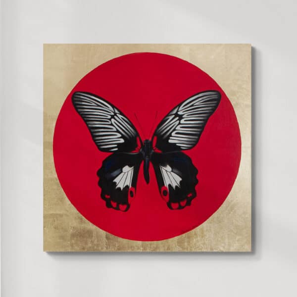 Motyl 4 | Papilio rumanzovia | olej na płótnie | 90x90 cm | 2022 | Zuzanna Lenartowicz-Malcher | obraz do kupienia