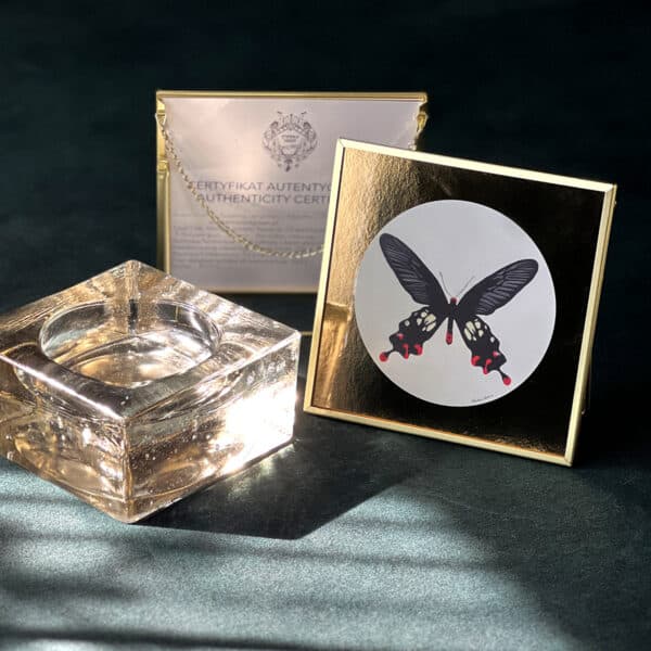 5 Motyl szaro-czerwony - art print