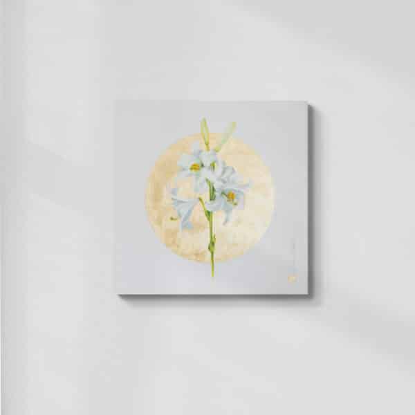 Symbole chrześcijaństwa. Lilia | olej na płótnie | 60x60 cm | 2023 | Zuzanna Lenartowicz-Malcher