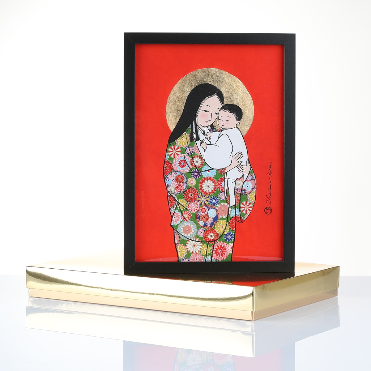 Madonna Japońska 3 - malarstwo akrylowe - obrazek 4