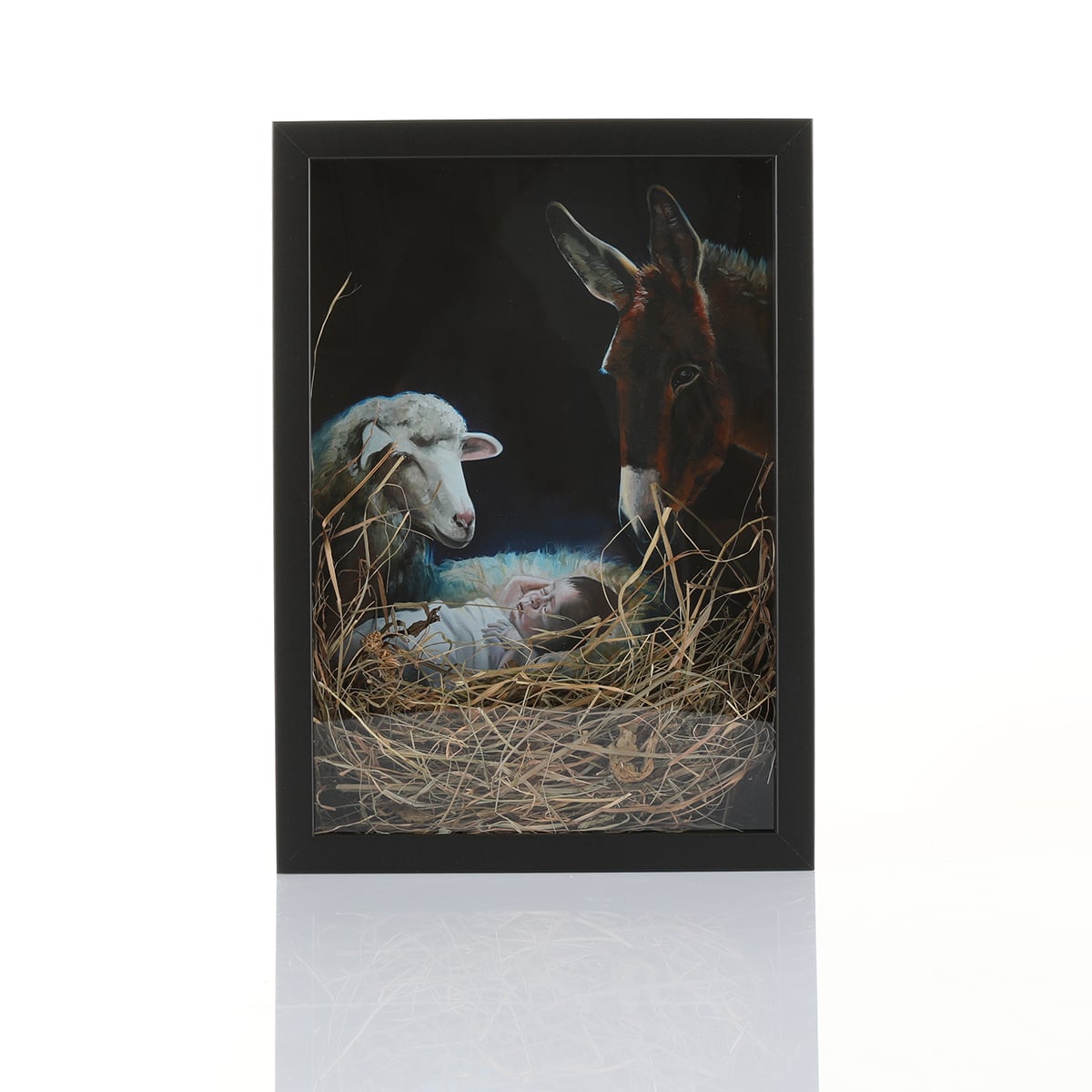 Szopka bożonarodzeniowa ,,Jezusek ze zwierzętami'' - obrazek 6