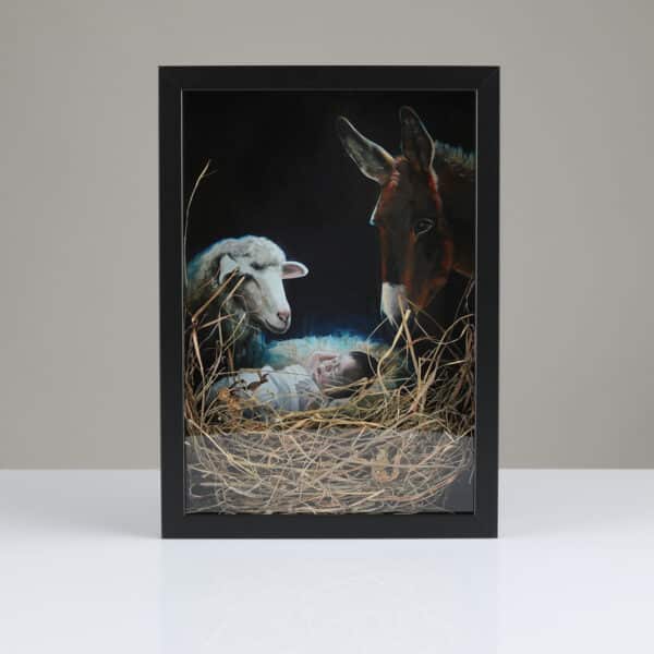 Szopka bożonarodzeniowa ,,Jezusek ze zwierzętami''