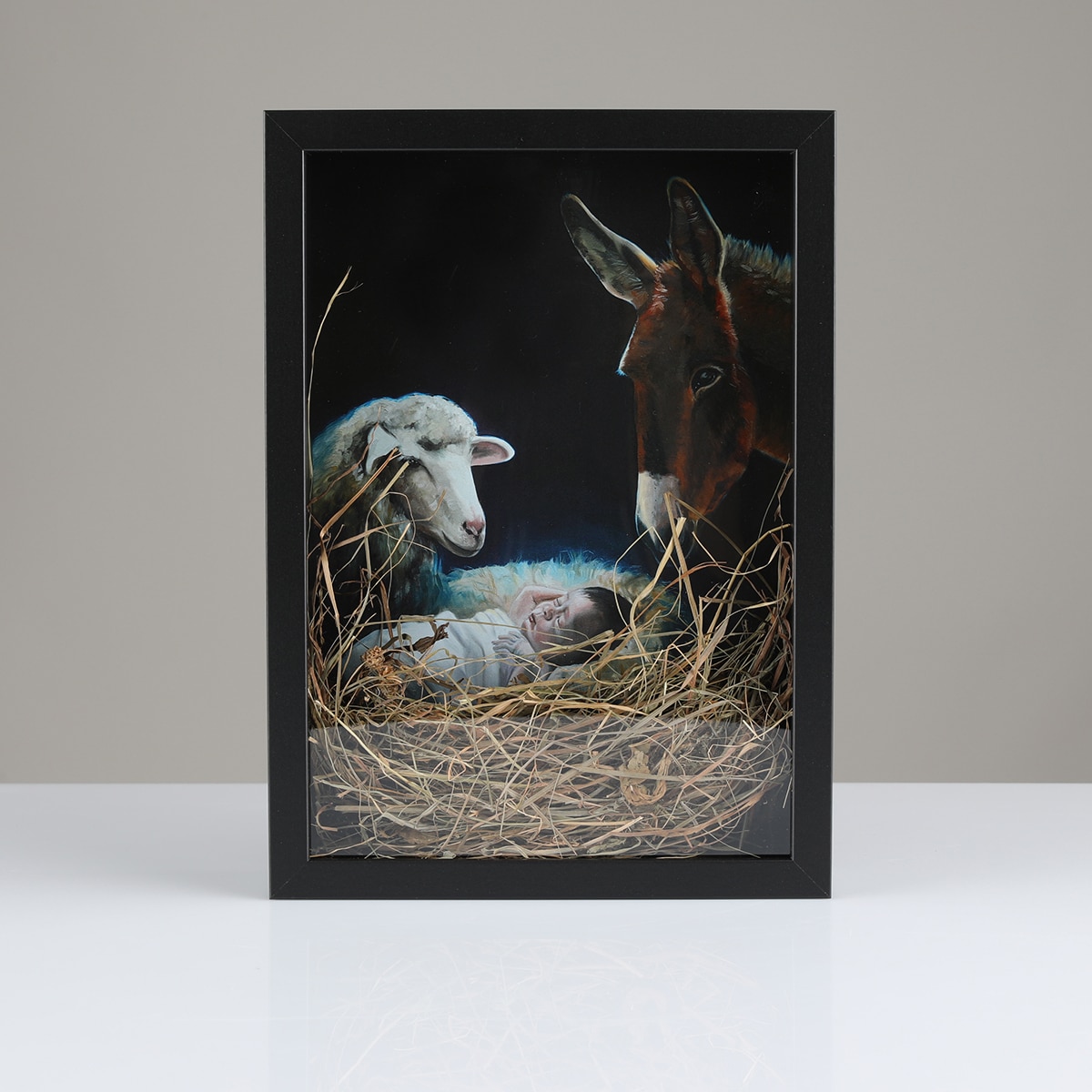 Szopka bożonarodzeniowa ,,Jezusek ze zwierzętami''