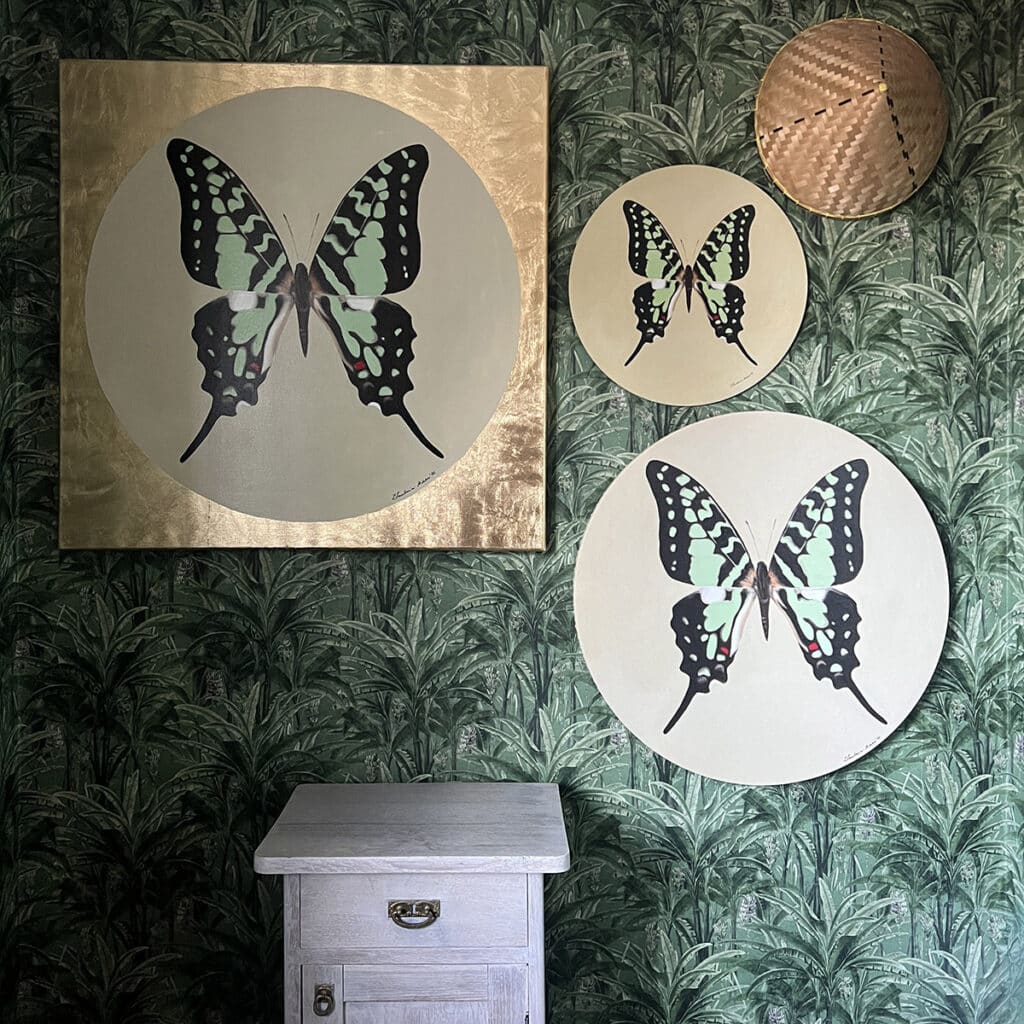 Motyl 7 | Graphium antheus samiec | 2022 | Zuzanna Lenartowicz-Malcher | okrągłe obrazy do wnętrz