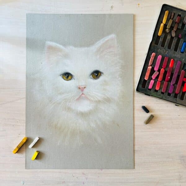 Portret kota | suchy pastel | Zuzanna Lenartowicz-Malcher